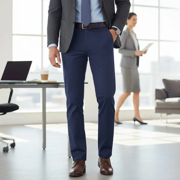 Men’s pants TimelessFlex Men’s High-Stretch Straight Fit Pants navy | 36x30 NWT - Picture 5 of 5